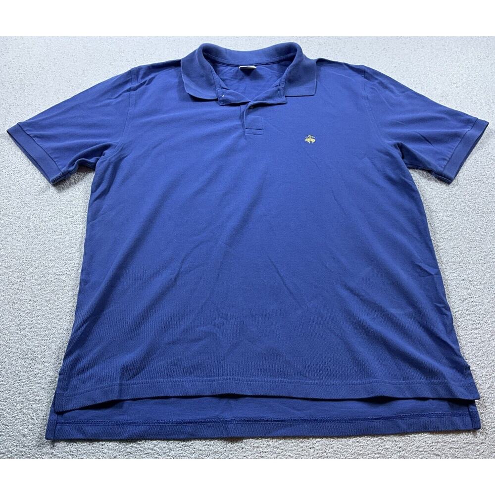 Brooks Brothers Mens Polo Shirt Size L Blue Original Fit Performance